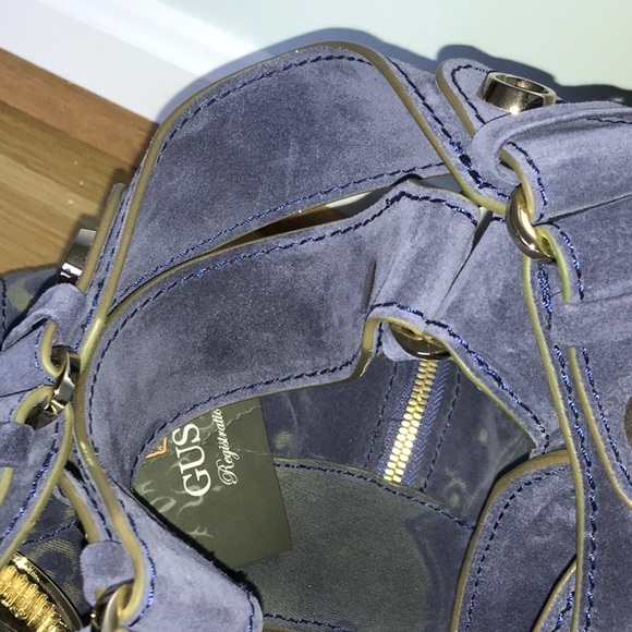 Vintage Gustto Hobo Budelli Printed Suede Leather Large boho bag - Picture 5 of 13